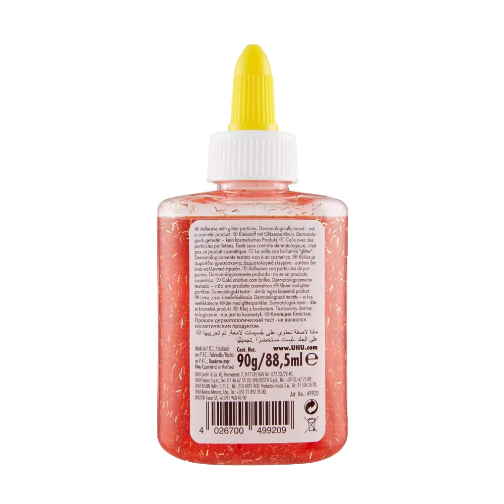 Colla Rossa per Decorazioni Glitter Glue UHU 88,5 ml